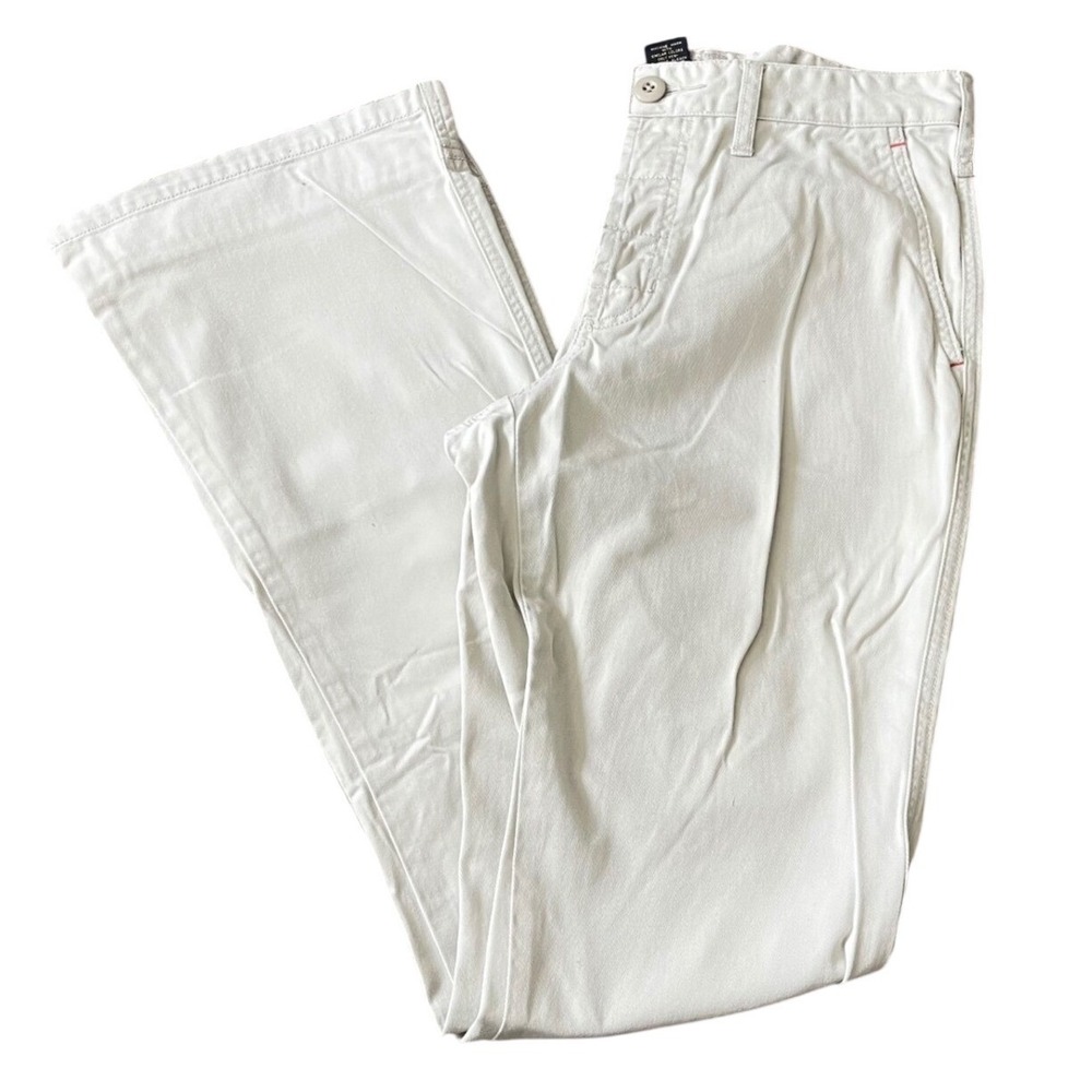 Y2K Abercrombie &‎ Fitch Women Cream Pants Grunge Military Skater Tactical Flair